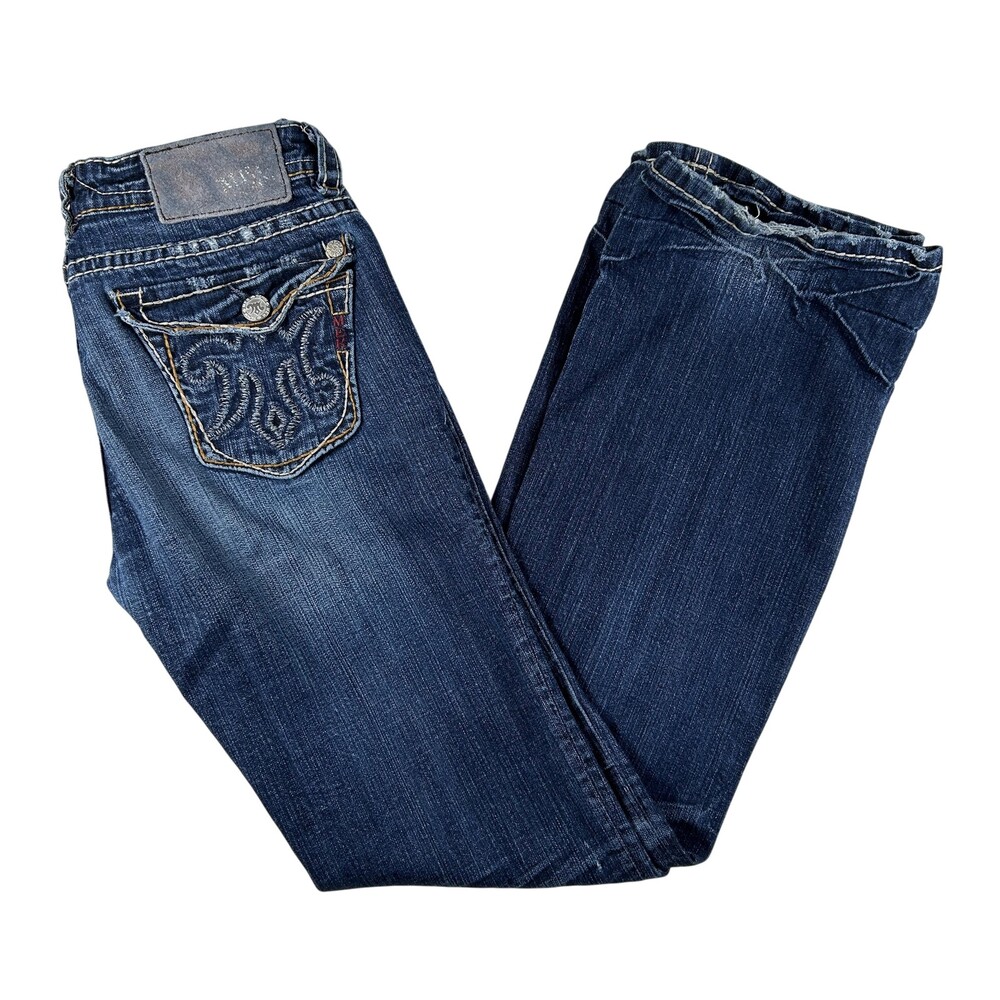 Vintage MEK Denim New Mazatlan Jeans Womens 29x34 Bootcut Distressed Low Rise